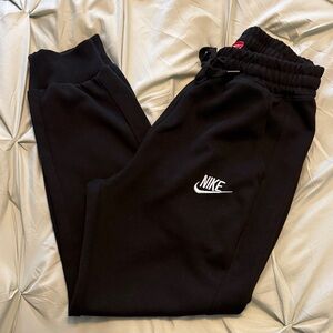 Nike Kids Black Sweatpants with White Logo